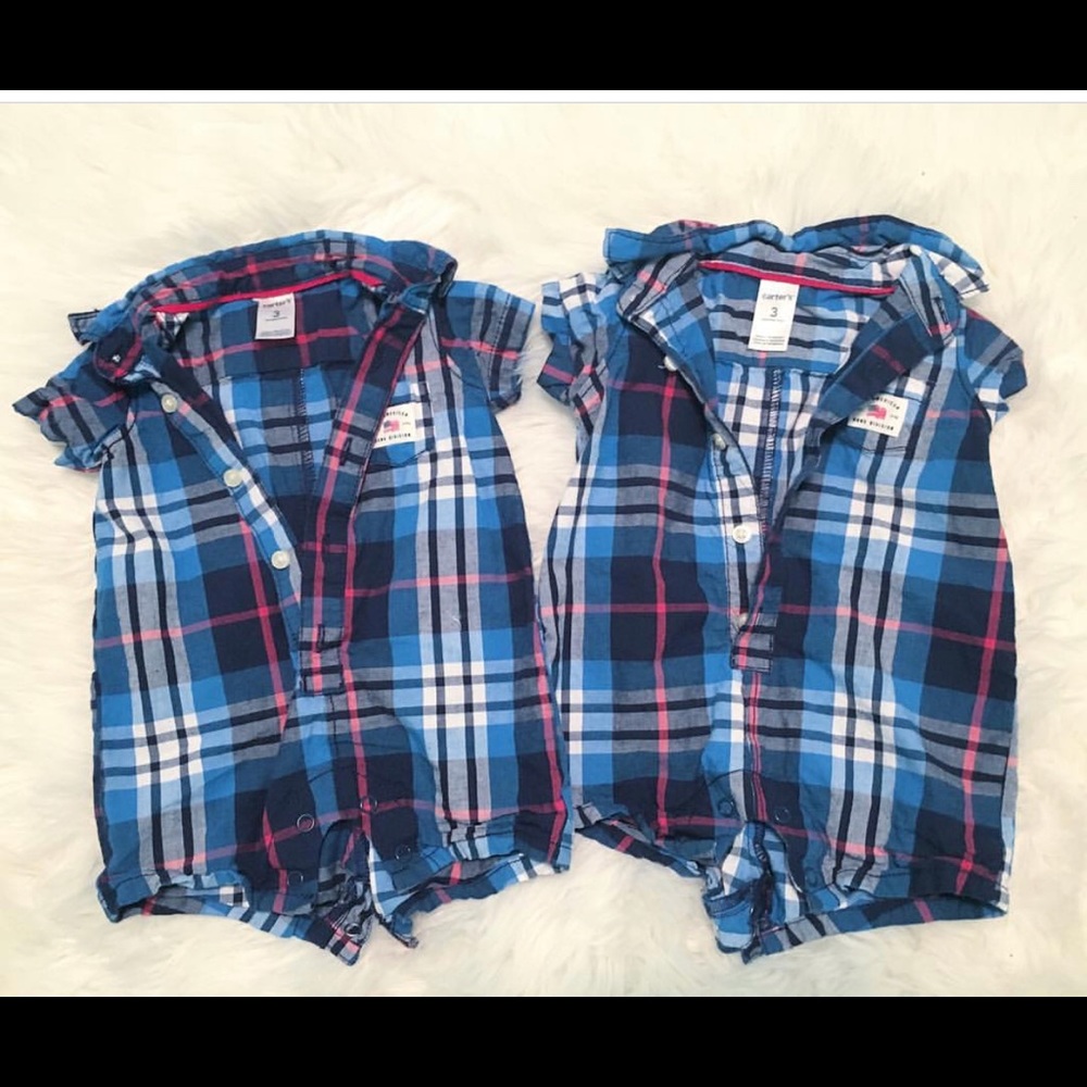 Carter’s 3 months plaid outfits